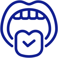 mouth checkmark icon