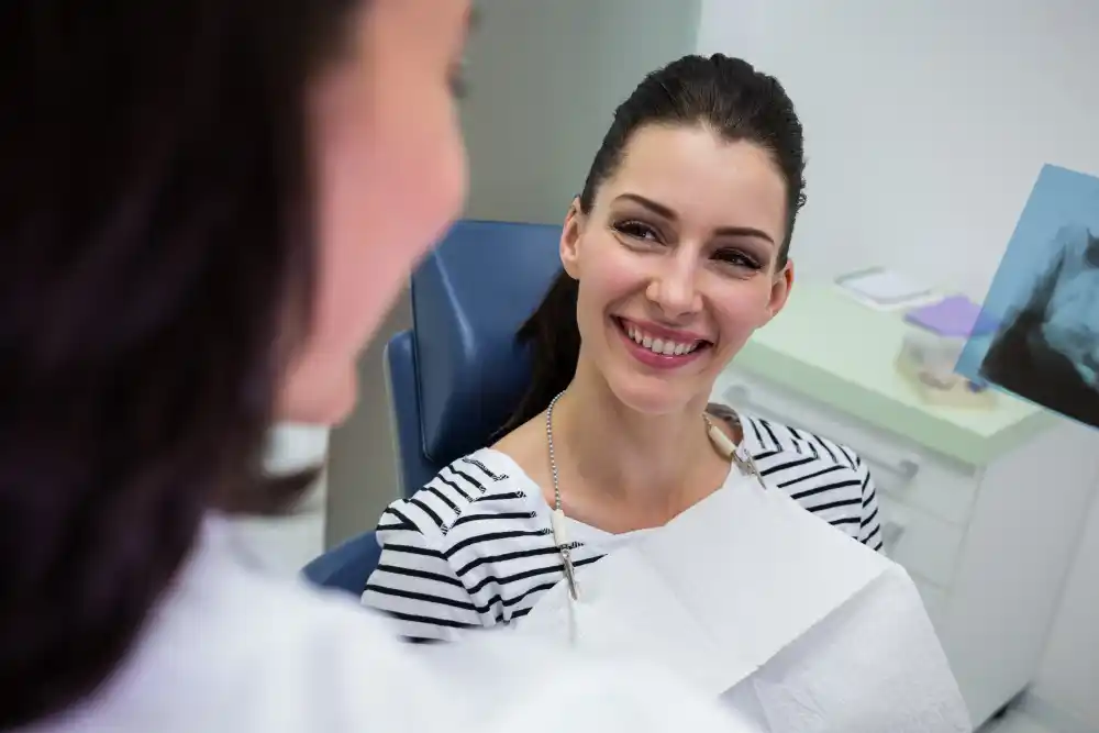smiling woman dental patient